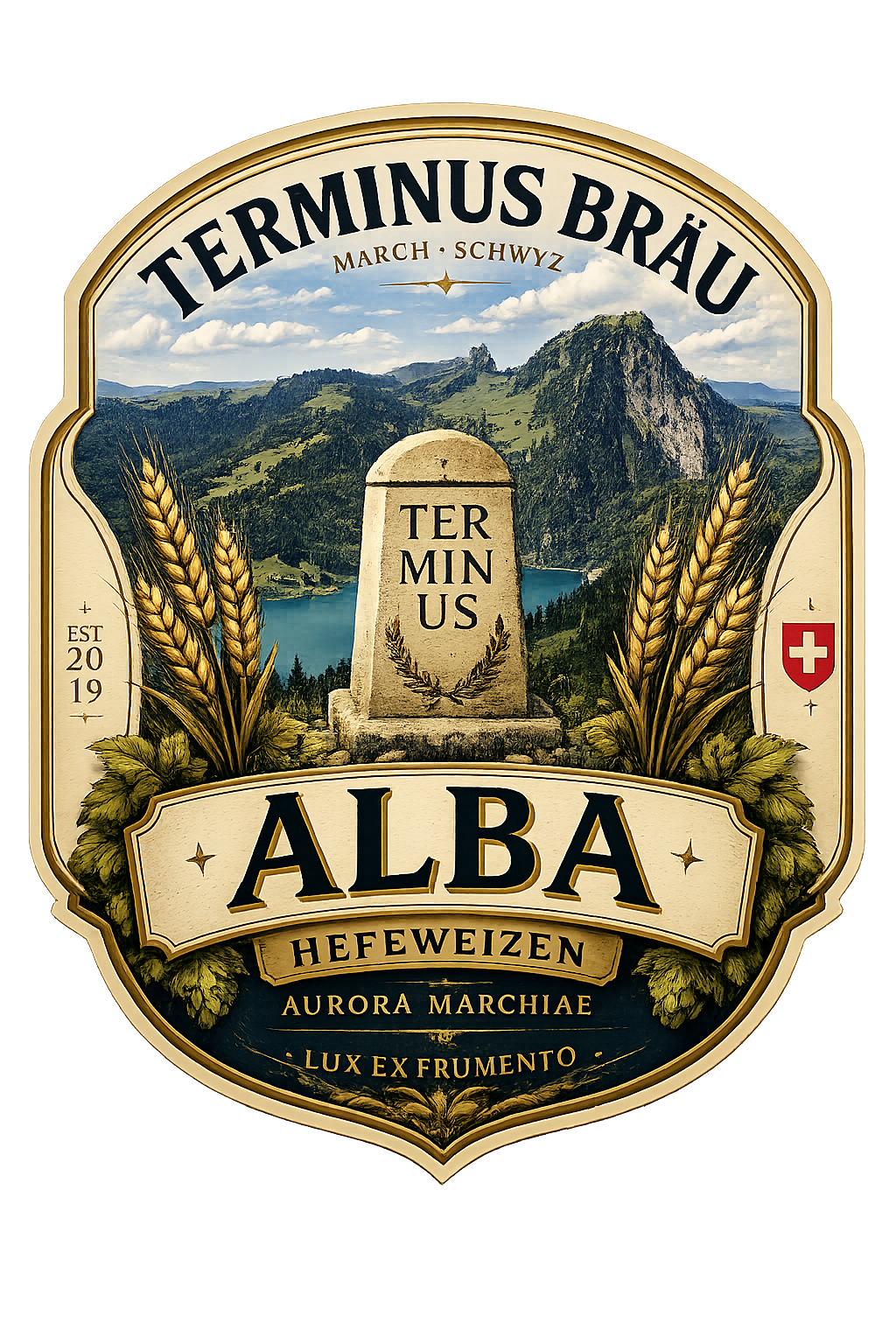 Terminus Alba Hefeweizen Etikett