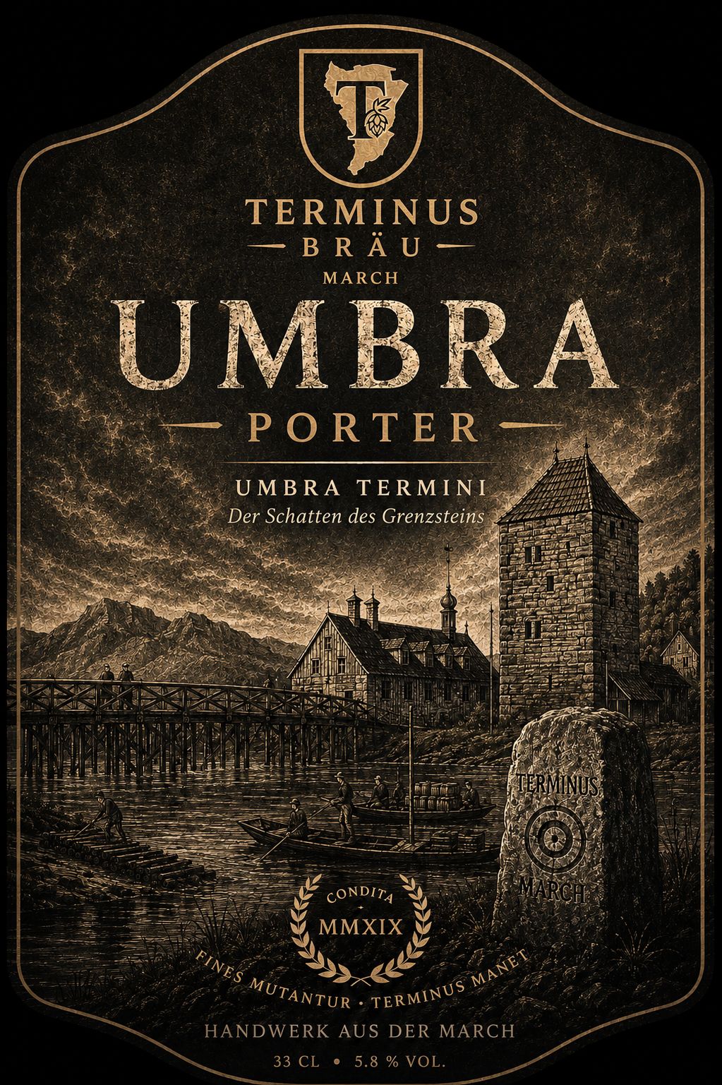 Terminus Umbra Porter Etikett